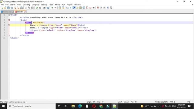 Script for fetching HTMl data from PHP with two different files HTML and PHP смотреть онлайн