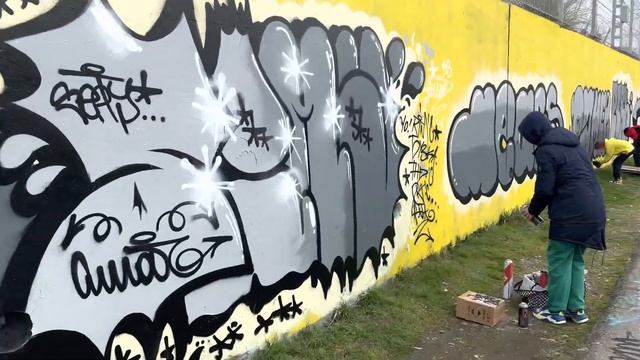 Граффити школа в Сочи. Легальная граффити стена в Адлере. смотреть онлайн