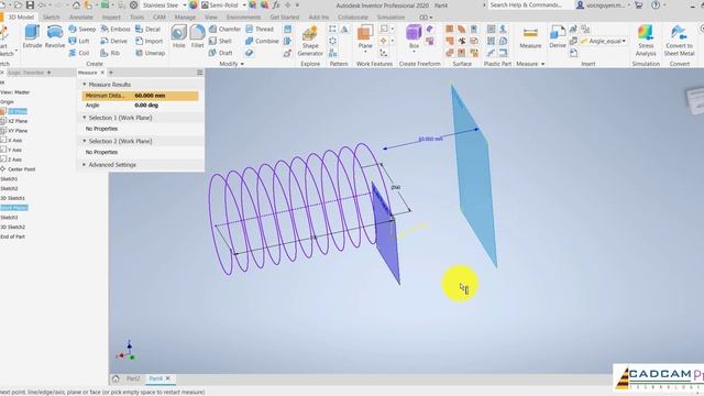 Inventor 2020 Tutorial | Spring Model 3D смотреть онлайн
