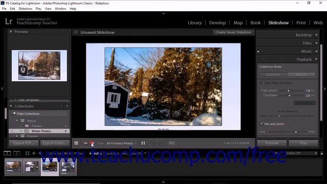 Lightroom Classic CC Tutorial Previewing Slideshows Adobe Training смотреть онлайн