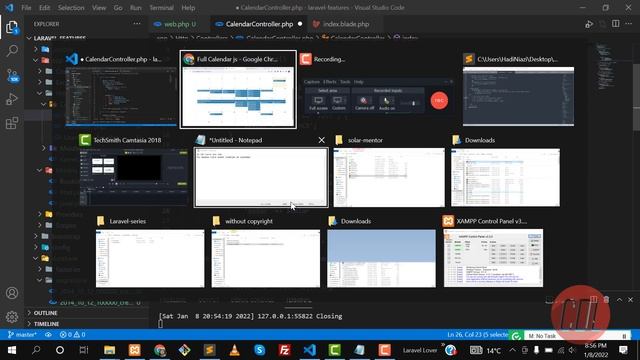 (12) Change Events Color in fullCalendar | Apply different color in full calendar js смотреть онлайн