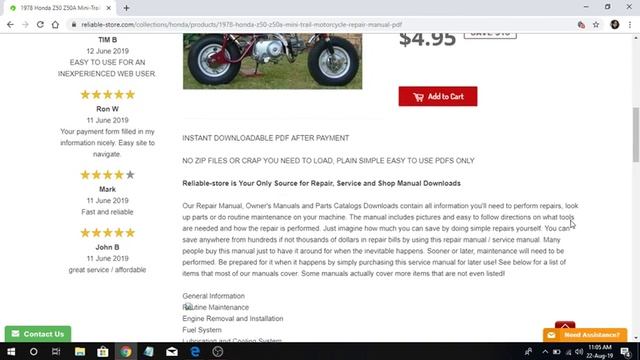 1978 Honda Z50 Z50A Mini Trail Motorcycle Repair Manual PDF смотреть онлайн