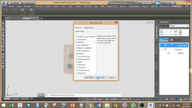 Make 3D Point Cloud models from LiDAR Data using AutoCAD Map 3D 2017 смотреть онлайн