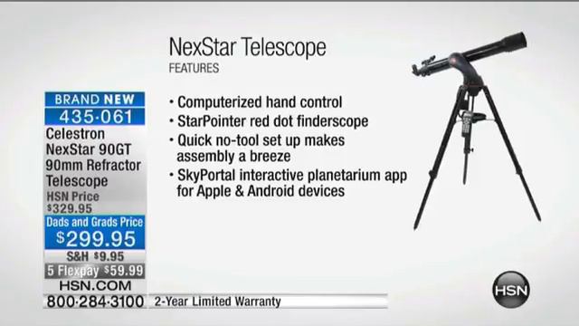 Celestron NexStar 90GT 90mm Refractor Telescope