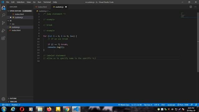 JUMP STATEMENT PART - 1 IN JAVASCRIPT (2020) смотреть онлайн