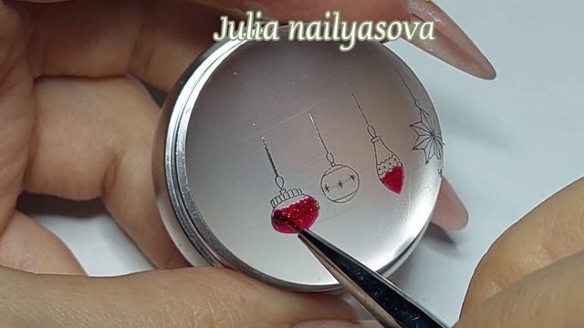 Готовимся к НОВОМУ ГОДУ заранее! Новогодние ИГРУШКИ на ногтях! Дизайн ногтей. Nail design! Nails ? смотреть онлайн