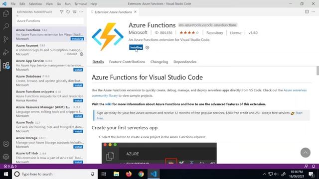 How to install Azure Functions with Visual Studio Code смотреть онлайн
