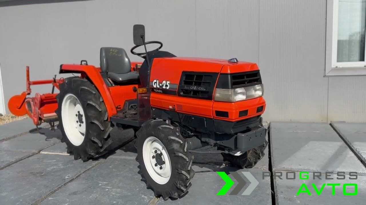 Kubota Grendel GL-25 Японский минитрактор с ПСМ, Почвенная фреза RL-15 (рабочая ширина 150 см.) смотреть онлайн