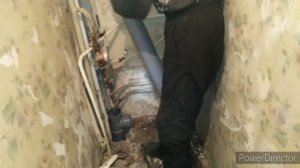 #стоякканализациичугунный Замена стояка общего чугунного, канализация.