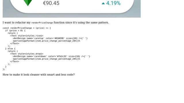Code Review: React component to render price change смотреть онлайн