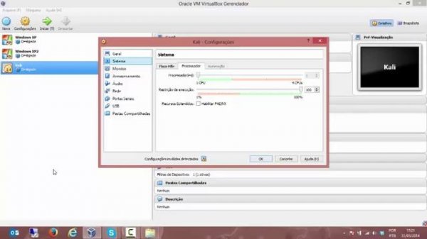 Decompressing Linux... Parsing ELF.. Erro Kali linux com Virtualbox
