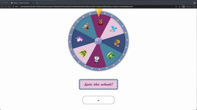 Vanilla Javascript - Wheel Of Fortune mini game - Part 2 смотреть онлайн