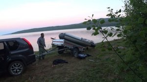 Перевозка ПВХ лодки на прицепе