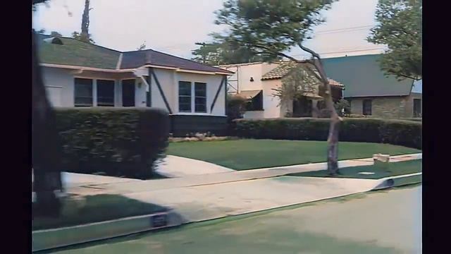 California 1940s, Burbank Residential Area In Color [60fps, Remastered] W Added Sound