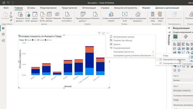 Хитрости сортировки таблиц и диаграмм в Power BI смотреть онлайн