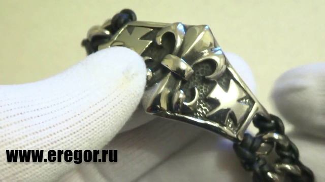 Стильный, оригинальный браслет стальной "Крест" B0008Gr смотреть онлайн