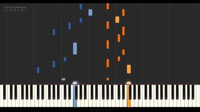 Nuvole Bianche - Ludovico Einaudi (Synthesia Piano Tutorial) • Joanna's Piano смотреть онлайн