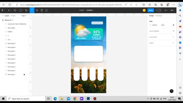 Figma Ui design Weather App Design. смотреть онлайн