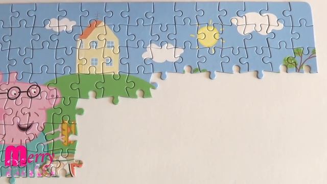 Свинка Пеппа - Семейный завтрак на природе - Собираем пазлы для детей Peppa Pig | Merry Nika смотреть онлайн