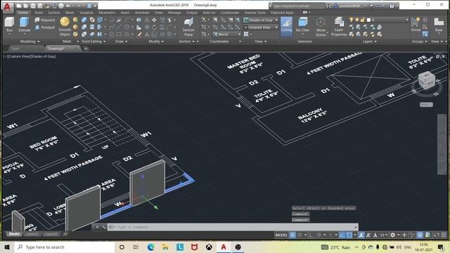 30 x 25 Size 3D Building And RENDERING In AutoCad Free Tutorial PART-2 смотреть онлайн