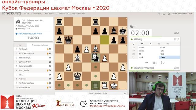 1 этап серии онлайн-турниров на кубок ФШМ смотреть онлайн