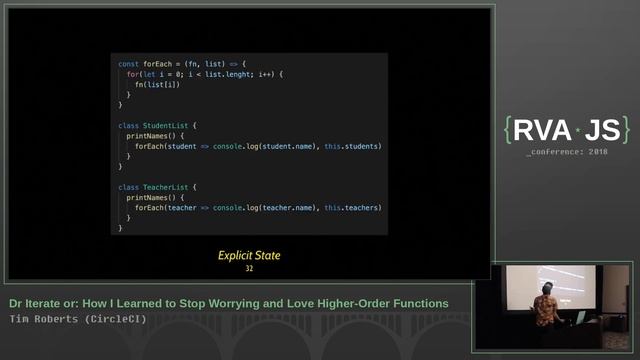 RVA JavaScript Conf 2018 - Dr Iterate or: How I Learned to Stop Worrying and Love... by Tim Roberts смотреть онлайн