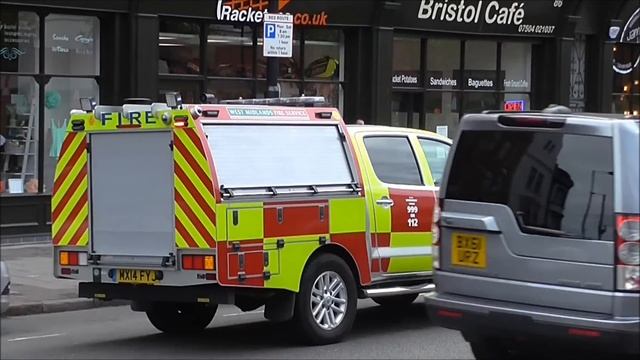 West Midlands Fire Service Brigade Response Vehicle On scene of a small fire смотреть онлайн