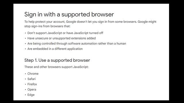 Couldn't sign you in 'This browser or app may not be secure' google chrome смотреть онлайн