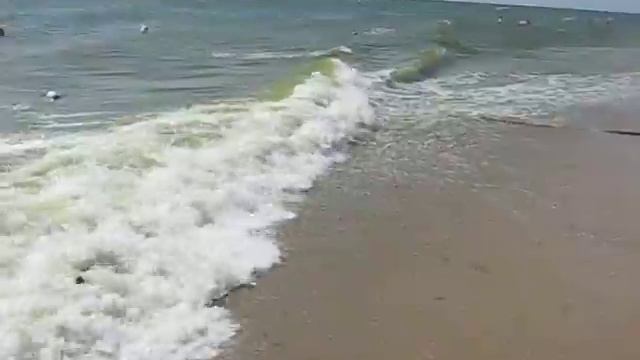Еще одно из видео набегающей волны на пляже Затоки Одесской области.
