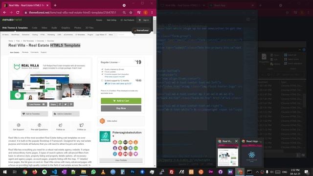 React 5 min HTML Template Installation Tutorial (for beginners) смотреть онлайн