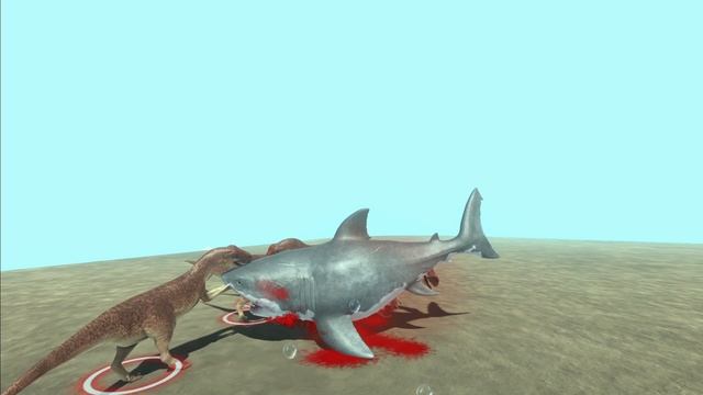 Megalodon Vs. Allosaurus | Animal Revolt Battle Simulator