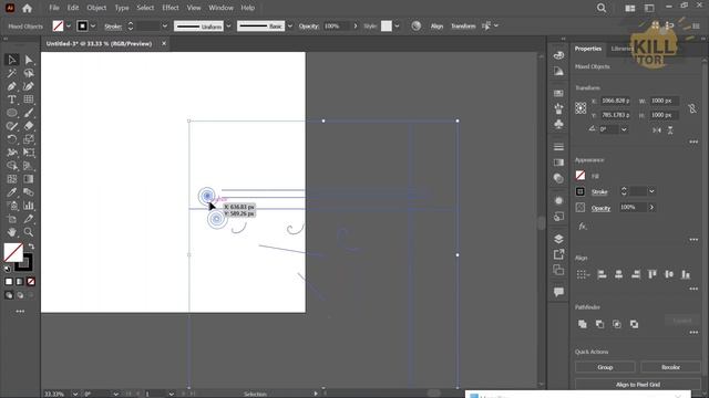 Line segment, Arc tool, Spiral Tool, Rectangular grid, polar grid | Adobe Illustrator tutorials 202 смотреть онлайн