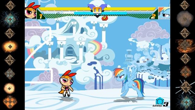 Blossom (Powerpuff Girls) vs Rainbow Dash (My Little Pony) - Ultimate Mugen Fight 2016 смотреть онлайн