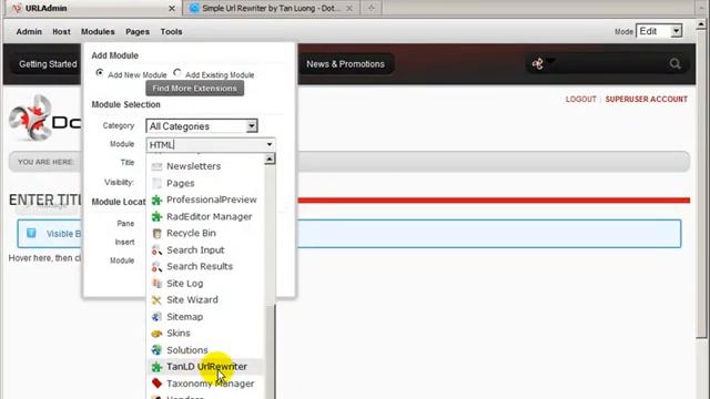 DotNetNuke Tutorial - Beautiful and Cheap SEO friendly URLs - Video #259 смотреть онлайн