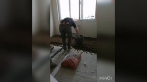 Подушка под стяжку из керамзита. Быстрый способ.