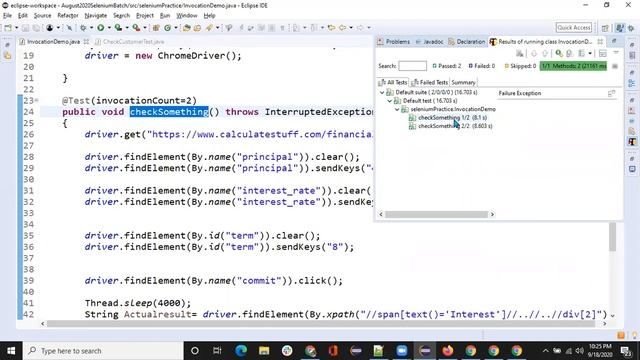 Chapter 11: DataProvider And Repeated test Run in Selenium TestNG смотреть онлайн