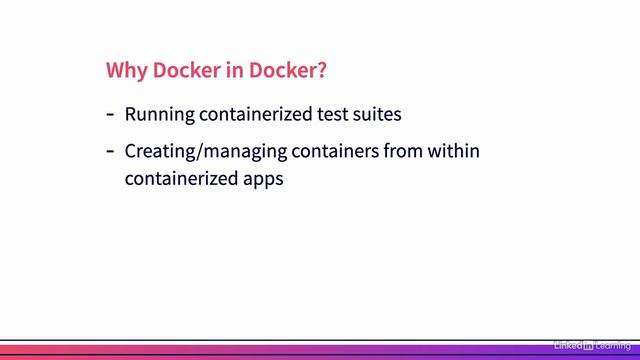 6.1_The case for Docker in Docker - Docker Essential Training смотреть онлайн