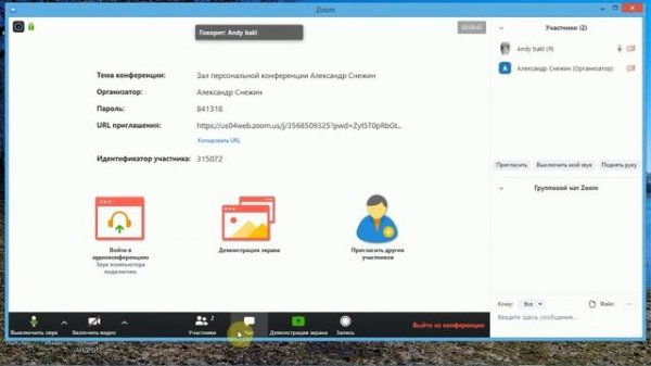 немного о интерфейсе zoom