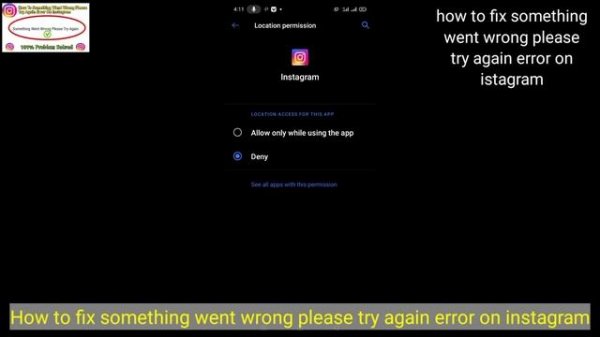How To Fix Something Went Wrong Please Try Again Error On Instagram 2021 #somethingwentwrongtryagai