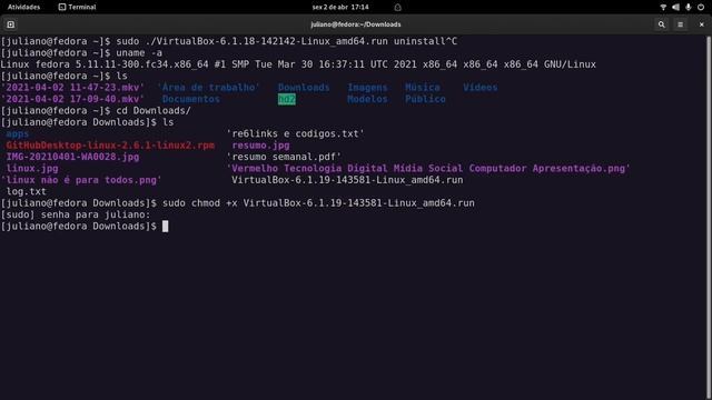 Virtualbox no Fedora 33 e 34 com Kernel 5.11 смотреть онлайн