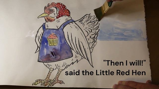 The Little Red Hen | Read by Grandma Mo | Live Sketch and Paint Version | Read-A-Long смотреть онлайн
