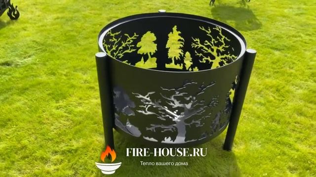 Обзор дизайнерской костровой чаши "Деревья" от компании Fire-House смотреть онлайн