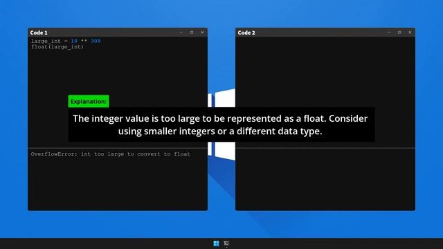 How to fix OverflowError: int too large to convert to float in Python смотреть онлайн