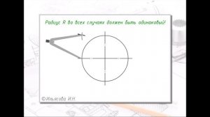 Деление окружности на 4 равные части (построение квадрата, вписанного в окружность)с помощью циркул