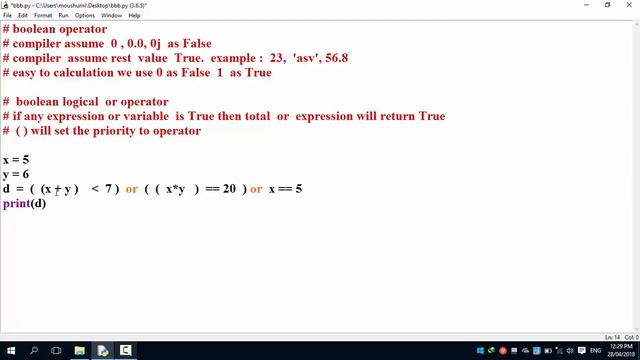 Polytechnique Python বাংলা Tutorial Chapter 5 operator logicalOr part 12 смотреть онлайн