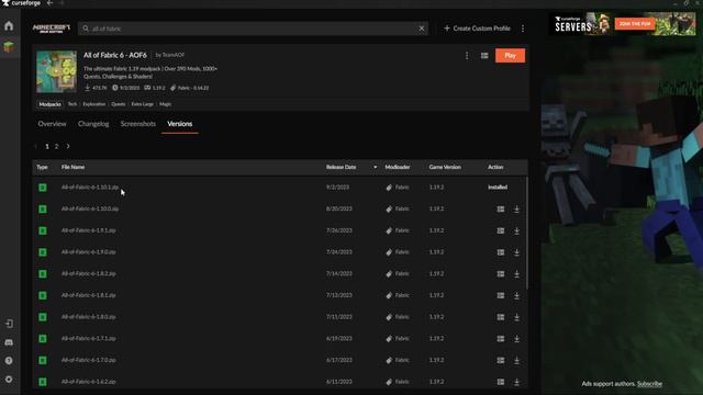 Как поиграть на нашем сервере All Of Fabric 6 ?