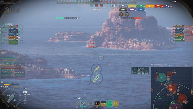 Cruiser Azuma 7 Kills & 210k Damage | World of Warships Gameplay смотреть онлайн