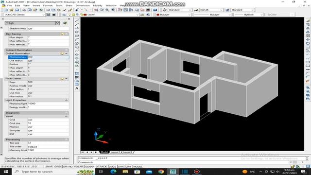 Render Floor Plan In AutoCAD | AutoCAD Render Settings | AutoCAD Tutorial