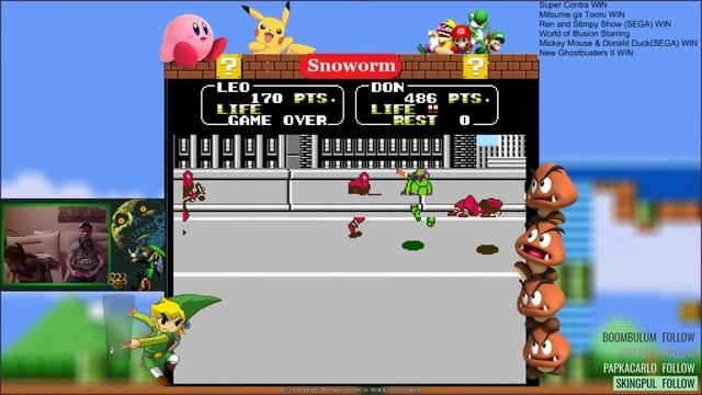 Рубрика посиделки (2 player)TMNT 2 (8 bit) смотреть онлайн