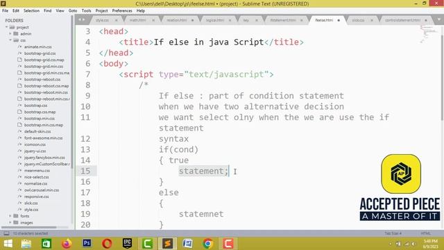 if else statement in java script with example смотреть онлайн